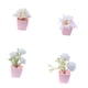 thumbnail image 4 of 4 Piezas de Flores Artificiales en Maceta, Bonsái de Imitación, Plantas en Macetas Falsas, Flores de Simulación, Bonsái para Estante de Oficina, Cocin Blanco, 4 of 5