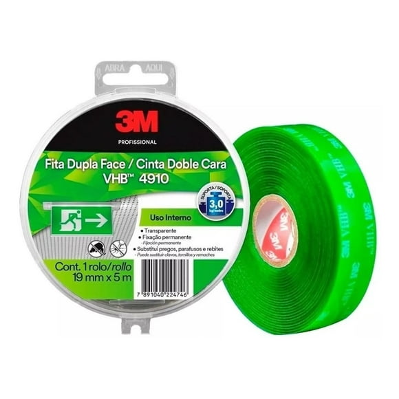 Cinta Doble Contacto Vhb 4910 19mm X 5m 3m blanco