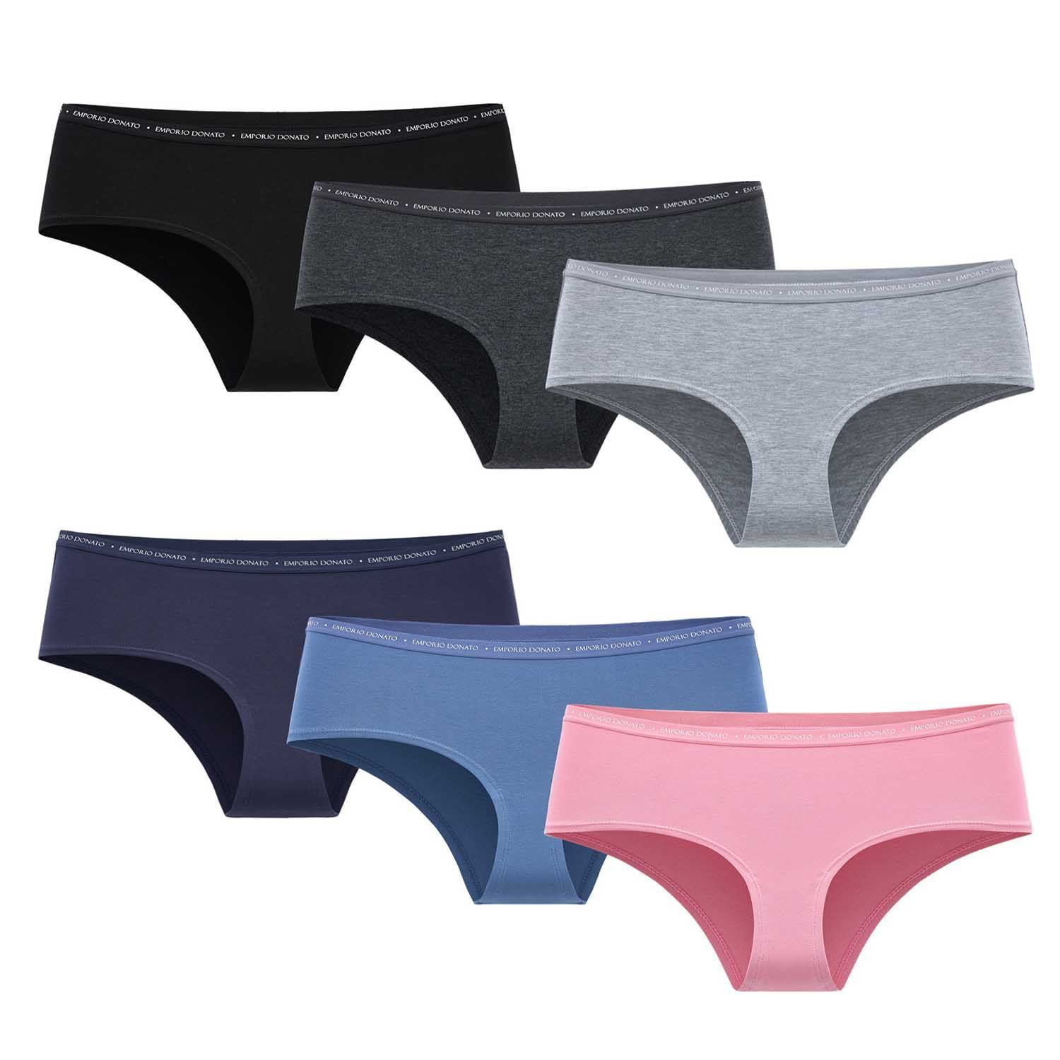 Giovacchino - Pack De 6 Calzones Pantaleta Algodón Mujer