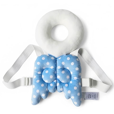 Mundo Online - Mochila Protectora Cabeza Bebes Cojin Antigolpes Angelito Azul