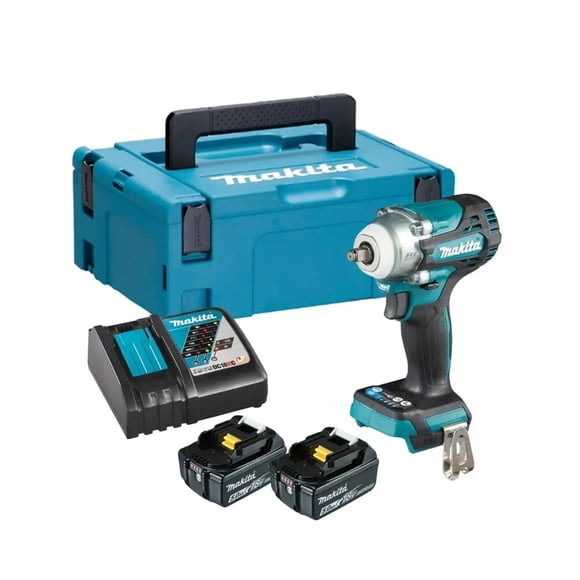 Llave de Impacto Inal. Makita DTW302RTJ Toma 3/8, Inc. Carg y 2 Bat 5AH