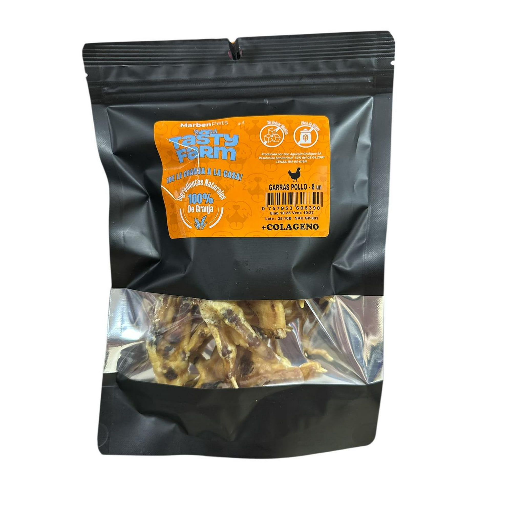 Genérico - Garras Patache Patas De Pollo Deshidratadas 100% Natural 8u.