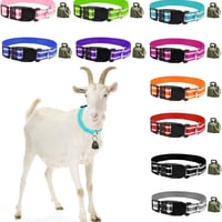 Xusx111 - 10 Paquete Cuello De Cabra Reflectante Con Campanas Crujientes, Cuello De Oveja De Nylon Ajustable Con Hebilla De Liberación Rápida De La Campana De Cobre Anti-Perdida Para La Vaca De Oveja