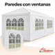thumbnail image 4 of Toldo Carpa Jardimex Evento 3x9 m Lona Impermeable Reforzado Desarmable Jardin Color Blanco, 4 of 8