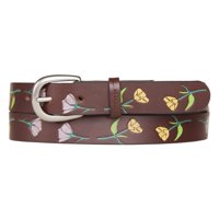 Cinturón Lucky Brand, Vaqueros Para Mujer, Estampado Floral, Color Marrón