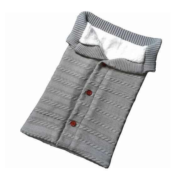 Saco / Manta De Dormir Tejido Chiporro Para Bebes Gris
