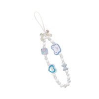 Bothyi - Cordón Para Teléfono Con Cuentas, Adorno Para Bolso, Llavero, Pulsera Bonita, Llavero Con Lazo Transparente