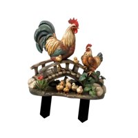 Magideal - Novedad Gallina Y Polluelos 2D Estaca De Jardín Estaca Ornamento Acrílico Cama De Flores Decorativa Decorativa De Patio Creativo Decoración Del Jardín