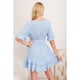 thumbnail image 3 of Vestido Corto Mujer Manga Corta Escalonado Casual Eventos 3369, 3 of 3