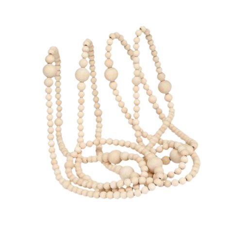 Magideal - Guirnalda Navideña Hecha De Cuentas De Madera, Decoración Para Árbol De Navidad Para Colgar, Accesorios, Colgador De Pared, Adorno Para Árbol De Navid