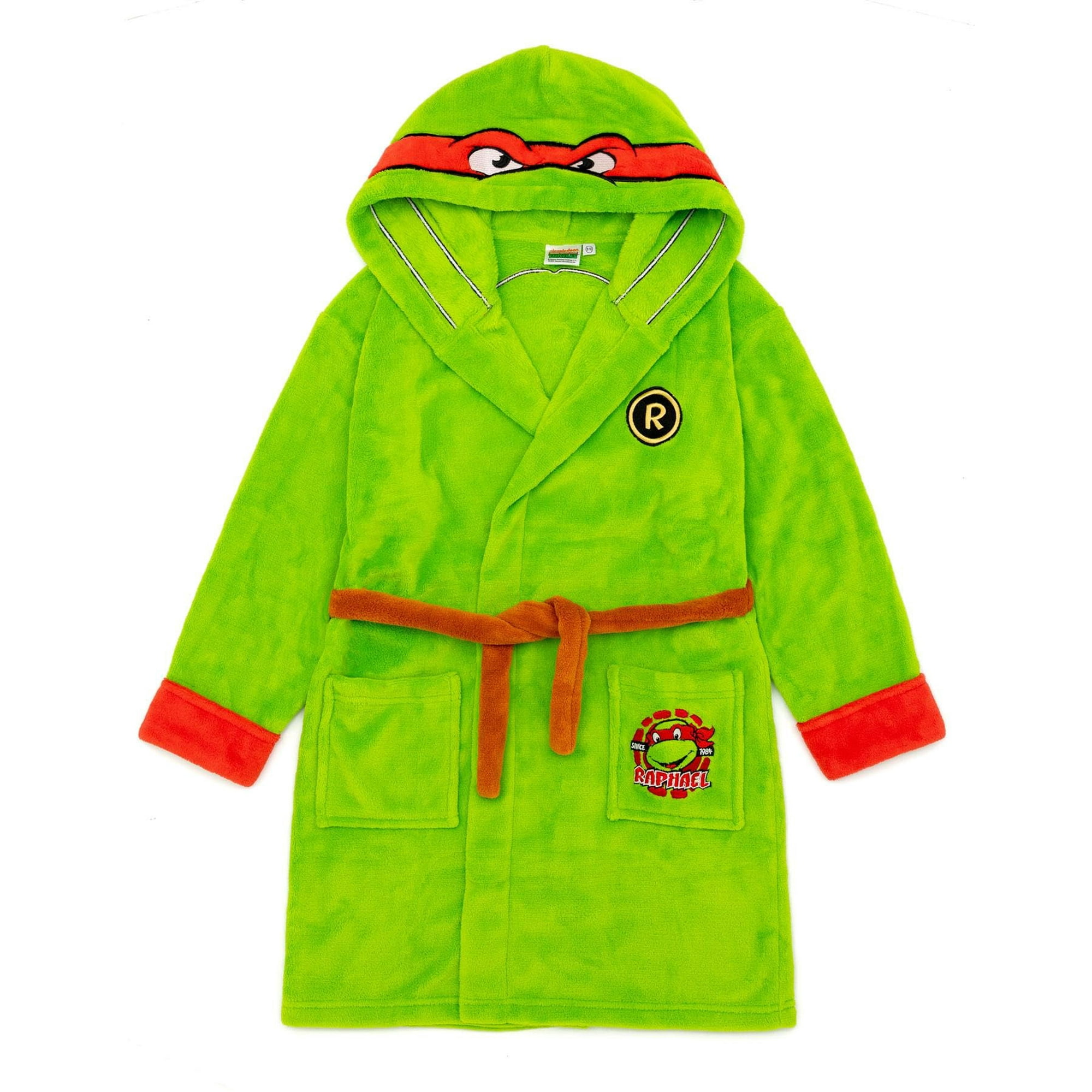 Albornoz Con Capucha Teenage Mutant Ninja Turtles Para Niños Pequeños, Bata De Superhéroe En Verde, Acogedora, Forro Polar Cómico Para Niños Pequeños