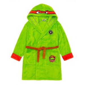 Albornoz Con Capucha Teenage Mutant Ninja Turtles Para Niños Pequeños, Bata De Superhéroe En Verde, Acogedora, Forro Polar Cómico Para Niños Pequeños