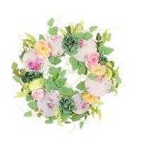 Magideal - Corona Artificial De Primavera, Corona Artificial De Cosecha, Suministros Para Fiestas, Hermosa Guirnalda Artificial, Aro Floral Para Galería Interior