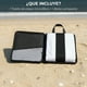 thumbnail image 4 of Toalla Microfibra Playa + Bolso Viaje 160x90 Cm Xl Gimnasio Grande Az Negro Verano, 4 of 9