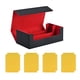 thumbnail image 4 of Caja De Baraja De Cartas Coleccionables, Juguete De Tarjeta De Recolección Fuerte, Estuche Para Tarjetas Deportivas De Cuero PU, Negro, Rojo Y Amarillo, 4 of 5