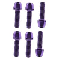 Ioensy - 6 Tornillos De Vástago De Bicicleta, Piezas De Repuesto, Pernos De Vástago De Bicicleta Para Bicicleta De Carretera, Color Morado