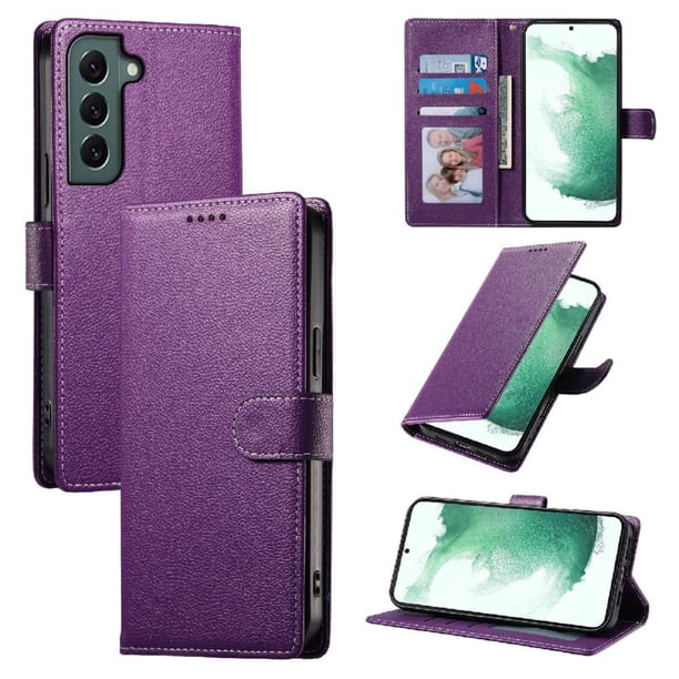 Funda para FOXDOCK Samsung Galaxy S22 – Cuero Premium, 3 ranuras para tarjetas, Protección contra impactos