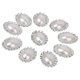 thumbnail image 3 of 10 Botones De Perlas De Diamantes De Imitación De Cristal FLATBACK Adorno Artesanía Decoración Ovalada, 3 of 3