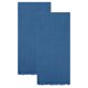 thumbnail image 1 of REGALWOVEN Paquete de 2 Toallas de Cocina de Algodón y Lino, Toallas de Plato con Flecos de Color Sólido, Toallas de Mano Suaves y Absorbentes Azul 18" x 18", 1 of 7