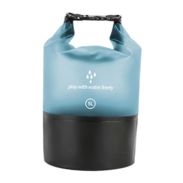 Bolsa seca impermeable, bolsa de almacenamiento, saco impermeable portátil, bolsa flotante para kayak, para acampar, hacer snowboard, pescar, nadar en Azul 5L