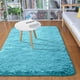 thumbnail image 1 of Alfombra Merelax, moderna, suave y esponjosa, peluda, 60 x 90 cm, color verde azulado, 1 of 7