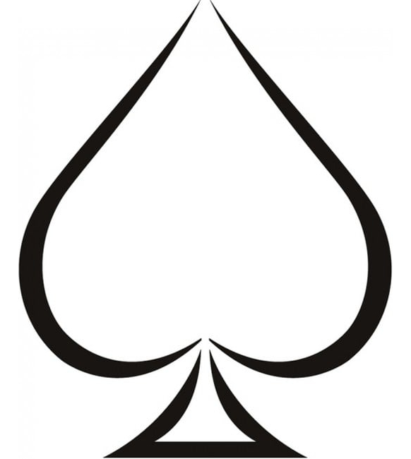 Rienda Libre Graphics - Decomural Simple Ace Of Spades Card Games Ws-15559