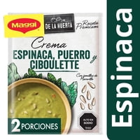 Crema De Espinaca Puerro Y Ciboulette De La Huerta (2 Porciones) Sobre 42 G Maggi