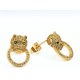 thumbnail image 4 of Aros Apegados Leopardo, Oro 14k Y Circonitas, Fiesta, Regalo, 4 of 4