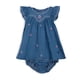 thumbnail image 1 of Vestido Bebé Niña Bordado Cerezas Azul Pillin, 1 of 3
