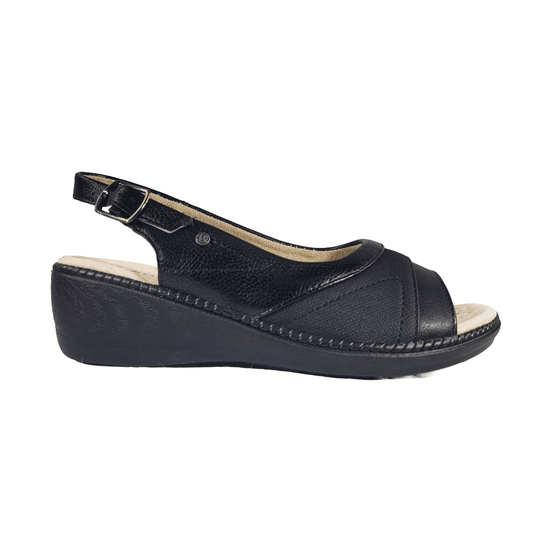 Sandalias Passer Negro Casual Mujer | 018-02 - Talla 39 Cl / 26 Cm