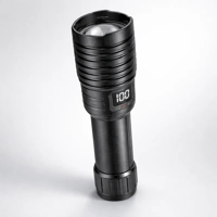 Linterna Tactica Led Recargable Usb Con Zoom 16Cm Tasbel