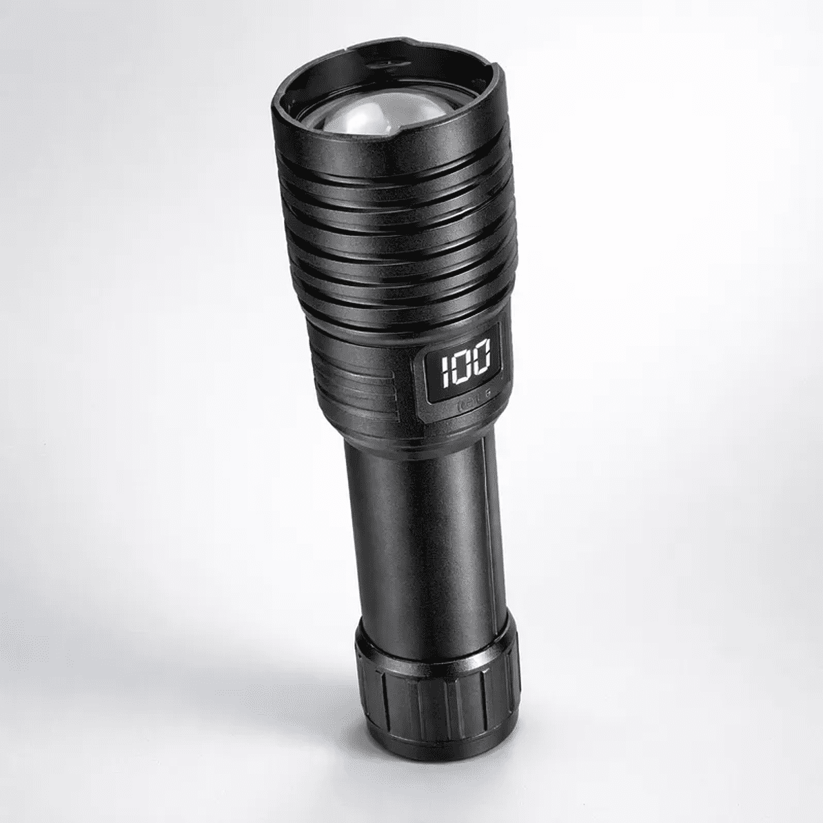 Linterna Tactica Led Recargable Usb Con Zoom 16cm Tasbel