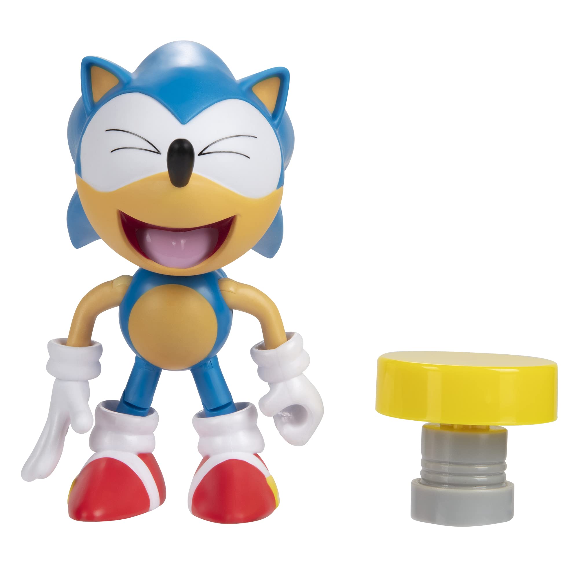 Sonic The Hedgehog Figura De Acción De 4 Pulgadas Classic Sonic With Spring Collectible Toy Sonic The Hedgehog Sonic The Hedgehog