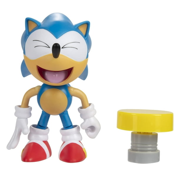 Sonic the Hedgehog Figura de acción de 4 pulgadas Classic Sonic with Spring Collectible Toy Sonic The Hedgehog Sonic The Hedgehog