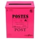thumbnail image 3 of Buzón Galvanizado Vintage Buzón Buzón Buzón de Periódico Caja Caja Rojo Rosa, 3 of 5