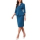 thumbnail image 4 of INSPIRE CHIC Conjunto de Traje de Falda para Mujer 2 Piezas Conjunto 2026 Blazers Peplum de Trabajo Modernos y Faldas Lápiz con Broche S Azul Lago, 4 of 5