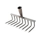 thumbnail image 5 of Cabeza de rastrillo de jardín Ging Latt Stroh Rake Mangan Steel Herramienta de jardín de alto rendimiento de alto rendimiento para jardín, césped, jar 9 dientes, 5 of 5