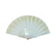 thumbnail image 5 of Abanico de mano Feng Shui Import blanco con bordado de flores doradas, 5 of 5