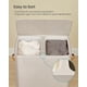 thumbnail image 3 of Cesta de ropa SONGMICS Cappuccino Beige 170 L con tapa y asas, 3 of 6