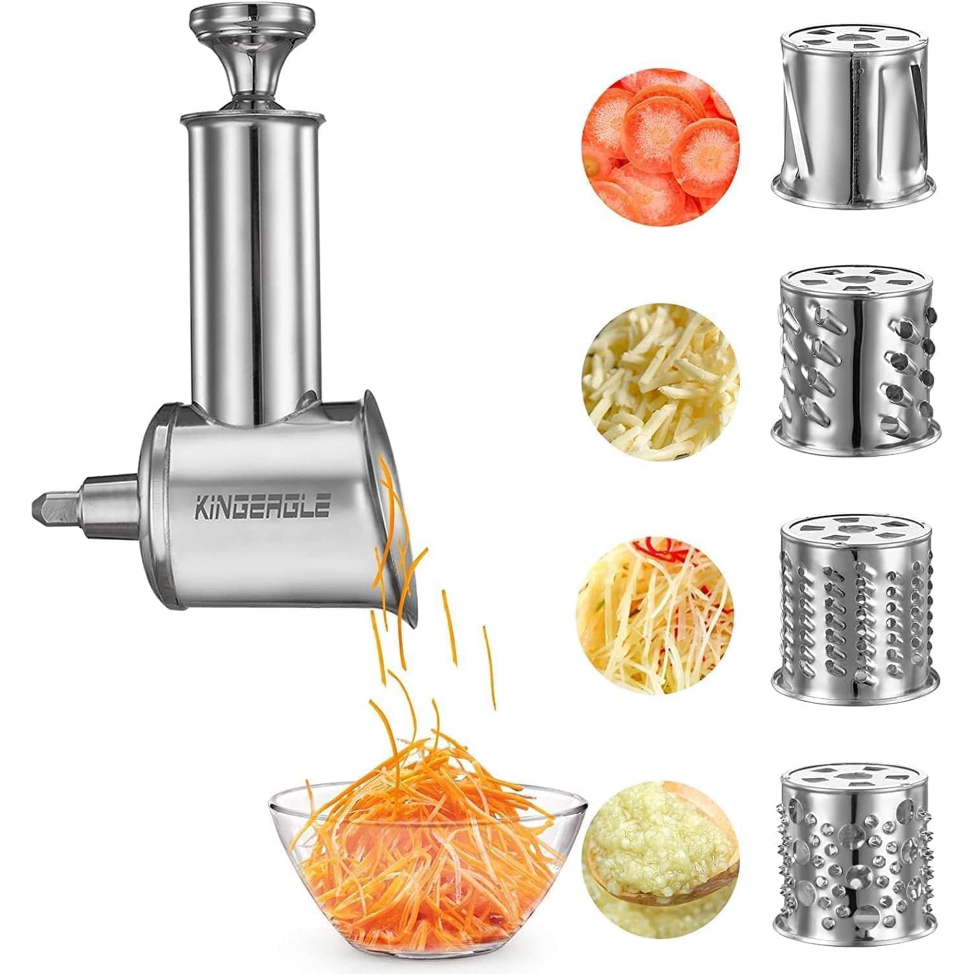 Kingeagle Rallador Y Rebanador De Acero Inoxidable Para Kitchenaid
