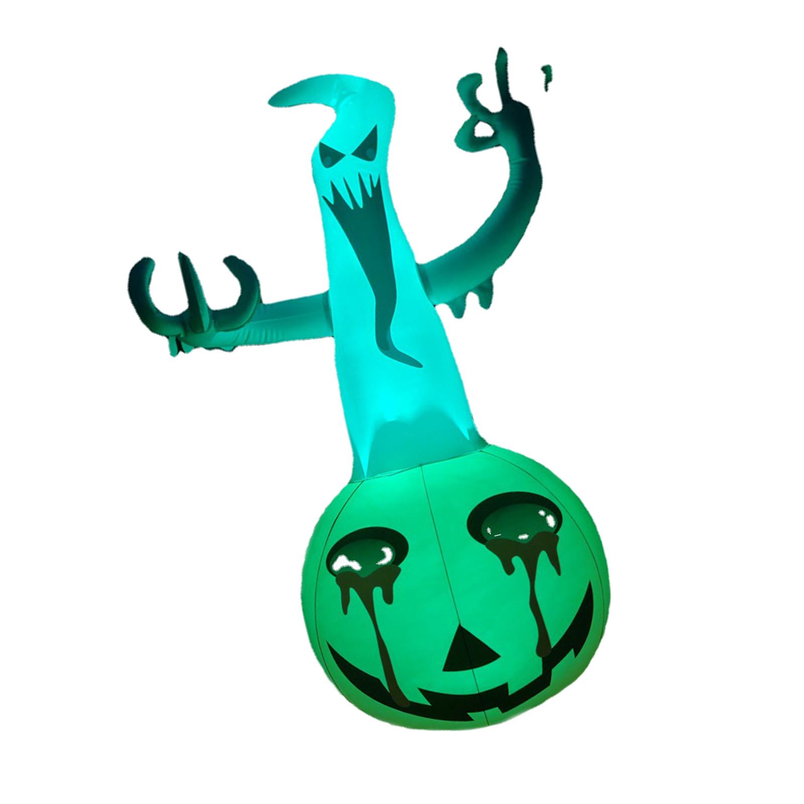 Magideal - Calabaza Inflable De Halloween, Luces Led, Patio, Exterior, Interior, Decoración Del Hogar, Césped Para Patio Trasero, Porche, Patio, Niños, Mujeres,