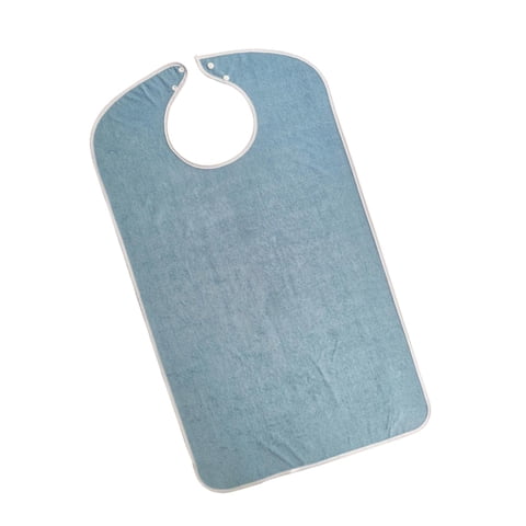 Magideal - Babero Para Adultos Para Comer, Ayuda Para Comer Discapacitados, Protectores De Ropa, Lavable A Máquina, Ayuda , Delantal Reutilizab , Azul, 33.86X19.69In