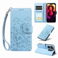 Funda Billetera Foxdock Compatible Con Infinix Smart 8 4G, Diseño Perrito Tierno, Ranuras Para Tarjetas Y Soporte Plegable
