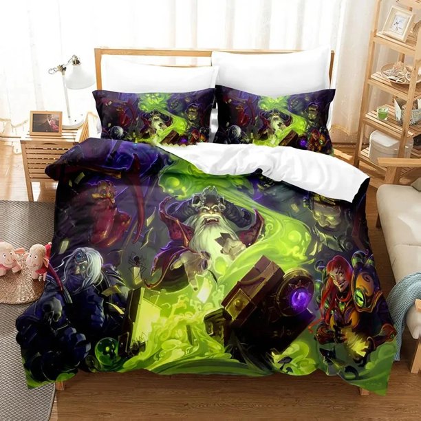 Hearthstone Heroes of Warcraft Bedding Set Bed Set Adult Kid Bedroom Duvetcover Sets Monsters