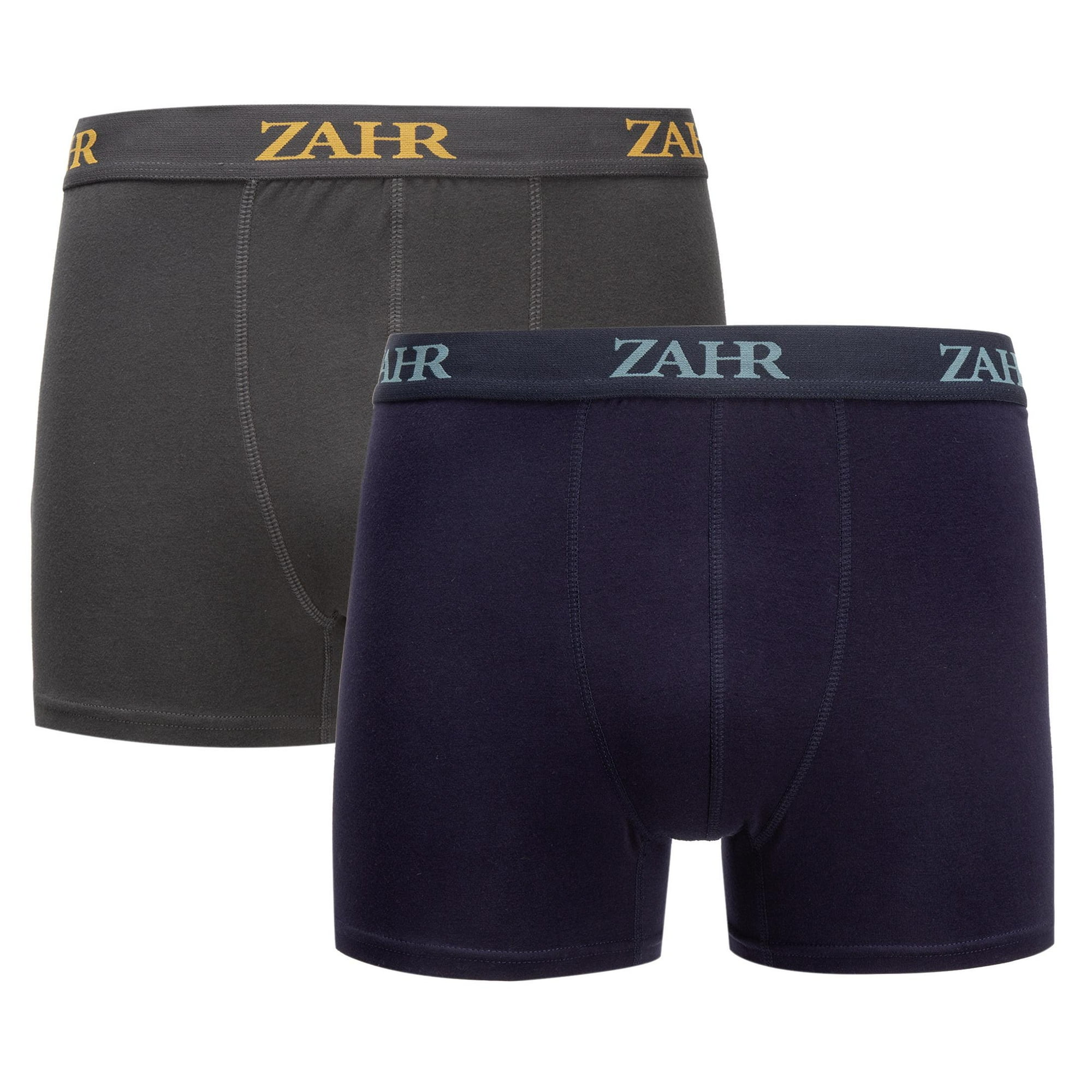 Zahr - Pack De 2 Boxers Plomo Y Azul