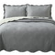 thumbnail image 1 of Quilt Sherpa Paris Liso Gris 2 Plazas, 1 of 5