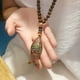 thumbnail image 2 of Women's Vintage Nepal Ethnic Fish Pendant Necklace - Long Handmade Beaded Design, 2 of 4