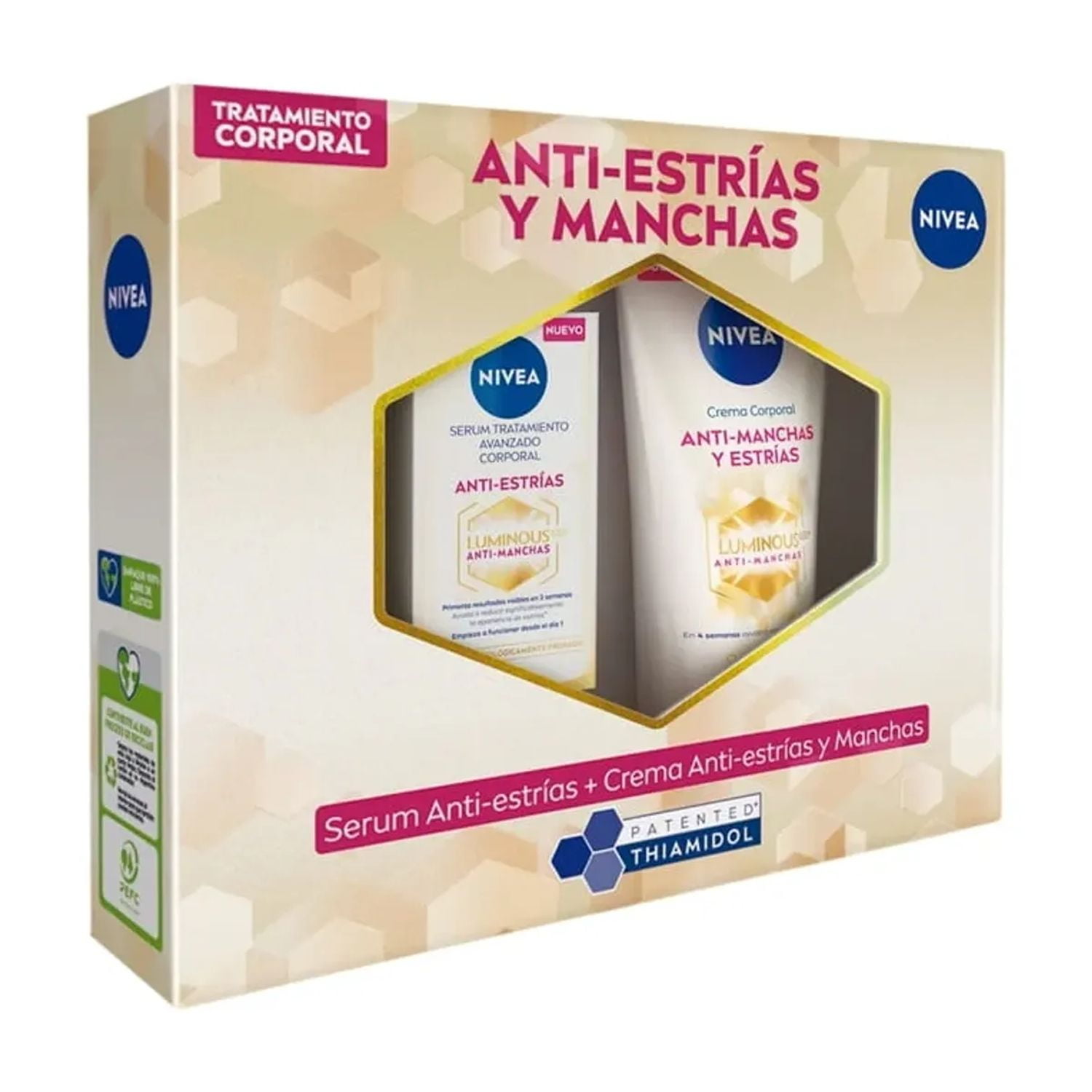 Nivea - Set Rutina Corporal Luminous 630 Body Serum 100 Ml + Crema Corporal Antri- Estrías Y Manchas Pack