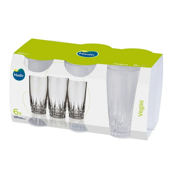 Set 6 Vasos Altos Vegas 330mL Nadir Cocina Cristaleria
