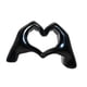 thumbnail image 3 of Estatua De Gesto De Mano, Artesanía, Escultura De Mano De Corazón Para Repisa, Escritorio, Dormitorio, Negro, 3 of 5